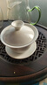羊脂玉白瓷功夫茶具套裝家用辦公泡茶壺蓋碗茶杯陶瓷高檔輕奢送禮 白玉款蓋碗約130ML 1個(gè) 曬單實(shí)拍圖