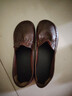 軟皮豆豆鞋平底單鞋女2025春季新款百搭舒適低跟小皮鞋樂(lè )福鞋 棕色 37 曬單實(shí)拍圖