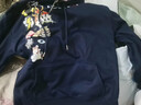 花花公子（PLAYBOY）2025春秋季新款卡通涂鴉印花重磅連帽衛衣情侶裝帥氣寬松外套帽衫 YG6609 藏青色【加絨加厚】 M 【建議70-90斤】 曬單實(shí)拍圖