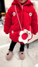 G.DUCKKIDS小黃鴨女童棉衣外套秋冬加厚兒童棉服嬰兒寶寶中長(cháng)款公主棉襖年服 紅色l加絨加厚 80 尺碼6-12月【75-85cm】 曬單實(shí)拍圖
