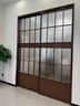 潮門(mén)雅居宋氏美學(xué)推拉門(mén)廚房三聯(lián)動(dòng)玻璃門(mén)陽(yáng)臺衛生間隔斷門(mén)原木風(fēng)極窄日式鋁合金格子門(mén)廁所浴室極簡(jiǎn)門(mén)定制上門(mén)測量 原木色*格條款*地軌兩扇/平方 曬單實(shí)拍圖