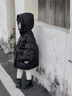 迪士尼（Disney）女童羽絨服冬季2025新款兒童洋氣秋冬女寶寶白鴨絨中長(cháng)款冬裝外套 黑色 100 cm 曬單實(shí)拍圖