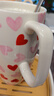 摩登主婦馬克杯高顏值郁金香杯子家用喝水陶瓷水杯早餐咖啡杯 愛(ài)心高腳杯 650ml 曬單實(shí)拍圖