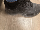 特步男子跑步鞋運動(dòng)鞋輕便減震防潑水革面跑鞋黑色 曬單實(shí)拍圖