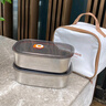 WCZ【德國品牌】保溫飯盒微波爐可加熱上班族學(xué)生帶飯不銹鋼便當餐盒 雙層三格+保溫袋+餐具  2900ml 曬單實(shí)拍圖