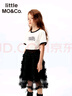 little MO&Co.抑菌 little moco童裝25秋裝新款女童貓咪印花短袖T恤上衣親子裝 本白色 抑菌 165 165/80 曬單實(shí)拍圖