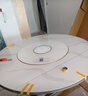 方圓兩用巖板餐桌可伸縮折疊智能暖菜盤(pán)圓飯桌家用小戶(hù)型輕奢新款 1.35米 一桌六椅 升級版 曬單實(shí)拍圖