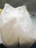 啄木鳥(niǎo)直筒褲子女百搭長(cháng)褲休閑高腰收腹顯瘦遮肉垂感休閑褲子 米白 XL 曬單實(shí)拍圖