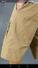 盛行风夏季中年男士纯棉短裤休闲宽松七分裤子大码外穿工装中老年爸爸装 土黄色 3XL建议(160斤至180斤) 实拍图