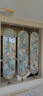 齊芝掐絲琺瑯彩主臥室衛生間門(mén)對床隔斷墻屏風(fēng)洗手臺遮擋裝飾藝術(shù)玻璃 款1/一平方（邊框另外計算） 提供尺寸定制 榫卯結構 曬單實(shí)拍圖