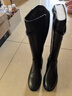 森達王楚然同款小金豆騎士靴女2025年冬新厚底粗跟過(guò)膝長(cháng)筒靴ZTI12DG5 黑色單里 36 曬單實(shí)拍圖