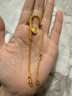 六福珠寶新年禮物 黃金手鏈黃財神福滿(mǎn)傳家足金盤(pán)纏金手串 計價(jià) 約13.56克 曬單實(shí)拍圖