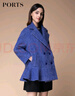 PORTS寶姿秋冬新品女裝長(cháng)袖毛呢大衣外套SM9C015NFF039 公主藍 XS (2) 曬單實(shí)拍圖