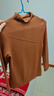 三槍女士秋冬款雙面絨連領(lǐng)長(cháng)袖時(shí)尚內搭柔軟舒適保暖半高領(lǐng)打底衫 焦糖 L -2XL 曬單實(shí)拍圖