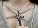 QMXD十字架項鏈男潮韓版嘻哈男士吊墜鈦鋼簡(jiǎn)約時(shí)尚鎖骨鏈百搭送男友 曬單實(shí)拍圖