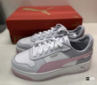 彪馬（PUMA）【厚底鞋】增高小白鞋女子新款灰色板鞋CARINA389390 白-淡紫色-銀色-23 38 曬單實(shí)拍圖