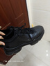 百麗厚底增高健步鞋男25秋新抓紋牛皮戶(hù)外休閑運動(dòng)鞋A2215CM5預售 黑色 42 (260mm) 曬單實(shí)拍圖
