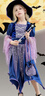 萬(wàn)圣節兒童服裝女童巫婆連衣裙cosplay化妝舞會(huì )演出服女巫公主裙 如圖（送帽子+糖果袋+魔法棒） 120 碼 曬單實(shí)拍圖