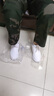 特步情侶男女板鞋小白鞋空軍一號冬季革面保暖運動(dòng)板鞋休閑鞋 曬單實(shí)拍圖