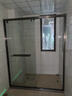 東鵬（DONGPENG）淋浴房三聯(lián)動(dòng)推拉門(mén)一字形衛生間隔斷干濕分離玻璃浴室隔斷沐浴房 注：先發(fā)石基50/套【不單發(fā)】 升級1.0壁厚不銹鋼+2cm極窄邊框 曬單實(shí)拍圖