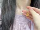 中國黃金（CHINA GOLD）黃金夢(mèng)幻星月吊墜女款足金百搭項鏈首飾情人節生日禮物送女友老婆 夢(mèng)幻星月吊墜【配S925銀鏈】約2g 曬單實(shí)拍圖