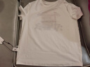 百圖betu女裝2025春夏新款T恤圓領(lǐng)原創(chuàng  )印花寬松棉感短袖T恤女2502T31 白色 L 曬單實(shí)拍圖