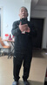 李寧中老年運動(dòng)套裝運動(dòng)服爸爸寬大碼松休閑衛衣衛褲兩件套秋季外套男 標準黑（立領(lǐng)外套+平口衛褲） XL 曬單實(shí)拍圖