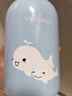 英氏（YEEHOO）保溫杯兒童水杯寶寶保溫杯水杯316不銹鋼保溫杯吸管杯水壺-藍色 曬單實(shí)拍圖