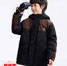 安奈兒（Annil）安奈兒童裝男童中長(cháng)款棉衣2025冬新款 黑色 160 曬單實(shí)拍圖