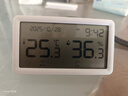 得力（deli） 溫度計壁掛電子溫濕度計室內家用數顯高精度精準嬰兒房溫度表 白色 帶時(shí)間+日歷+體感 曬單實(shí)拍圖