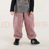 允兒媽寶寶冬季百搭加絨貼布休閑褲允兒媽女童新款加厚運動(dòng)褲兒童長(cháng)褲潮 粉色 現貨 100 模特試穿 曬單實(shí)拍圖
