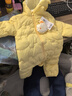 巴拉巴拉童裝嬰兒連體羽絨服輕薄羽絨服寶寶衣服2025冬裝抱衣爬服男童女童 黃色雪人-白鴨絨 80 cm-充絨量41g 曬單實(shí)拍圖