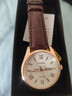 手表男士時(shí)尚男表超薄新款商務(wù)腕表防水夜光雙日歷皮帶石英表男款 355金殼白面棕皮帶 表盒+電池 曬單實(shí)拍圖