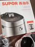 蘇泊爾（SUPOR）猛火系列鮮呼吸電壓力鍋 5升精鋼球釜雙膽電高壓鍋 電飯煲 電飯鍋 IH電磁加熱 6分鐘快手菜 商超款 6分鐘快手菜 304不銹鋼內膽+陶晶球釜內膽 5L 曬單實(shí)拍圖