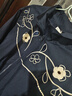 茵曼（INMAN）刺繡花朵立領(lǐng)拉鏈外套2026春季女裝新款休閑百搭寬松夾克上衣 藏青色 M 曬單實(shí)拍圖