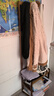 聞致簡(jiǎn)易衣帽架鞋架一體組合家用客廳多功能衣架落地置物架門(mén)廳掛衣架 50長(cháng)茶色換鞋凳衣帽架 曬單實(shí)拍圖