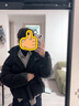 波司登（BOSIDENG）25年冬泡芙90絨羽絨服商場(chǎng)熱賣(mài)同款小個(gè)子加厚連帽外套B250243102 幻夜黑-自然光8633 XS 155/80A充絨量227g 體重約110以?xún)?曬單實(shí)拍圖
