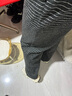 香影【加絨】條紋直筒休閑褲女2025冬季新款含羊毛垂感高腰糯米褲 條紋 M 160/64A/95-110斤 曬單實(shí)拍圖