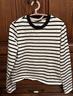 UR2026春季新款女裝休閑撞色領(lǐng)條紋棉質(zhì)長(cháng)袖T恤UWB450060 黑色條紋 XL 曬單實(shí)拍圖