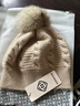 NOMADIQUE 蒙古國進(jìn)口山羊絨帽子 男女款純色 加厚保暖多款可選拆卸羊毛帽 D款【自然色02】 帶兔毛球 曬單實(shí)拍圖