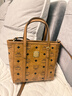 MCM【品牌直供】 TONI 迷你托特包菜籃子單肩斜挎包 干邑色 曬單實(shí)拍圖