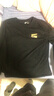 回力（Warrior）重磅純棉透氣長(cháng)袖t恤男春秋季青少年休閑潮流運動(dòng)體恤上衣打底衫 曬單實(shí)拍圖