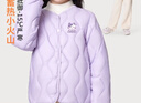 馬克華菲女童羽絨服兒童外套冬季羽絨內膽中大童保暖棉衣輕薄冬裝 紫 150 曬單實(shí)拍圖