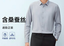 HLA海瀾之家長(cháng)袖襯衫男春季25【含桑蠶絲】衫及通勤正裝襯衣男 曬單實(shí)拍圖