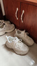 百麗（Belle）簡(jiǎn)約百搭老爹鞋商場(chǎng)同款透氣休閑童鞋K6512A85 米色 35 (225mm) 曬單實(shí)拍圖
