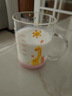 富光玻璃杯家用兒童牛奶杯子帶刻度吸管水杯 寶寶沖泡奶粉杯帶把手 曬單實(shí)拍圖