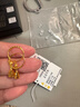 周六福5G工藝黃金耳環(huán)女相思水滴球足金耳墜計價(jià)A099598 一對 約2.65g  曬單實(shí)拍圖