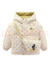 迪士尼（Disney）【送包】?jì)和鸾q服男女童滿(mǎn)印90絨兩面穿羽絨外套 果綠 150 曬單實(shí)拍圖