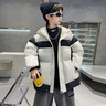 G.DUCKKIDS品牌童裝兒童羽絨服男童冬裝加厚保暖外套男孩休閑中大童外穿衣服 米白色 120 曬單實(shí)拍圖