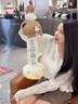 小熊蛋糕玩偶公仔創(chuàng  )意可愛(ài)生日快樂(lè )小熊毛絨玩具女孩生日祝福禮物 小熊玩偶（生日快樂(lè )）30CM 6-10-14歲生日禮物 曬單實(shí)拍圖